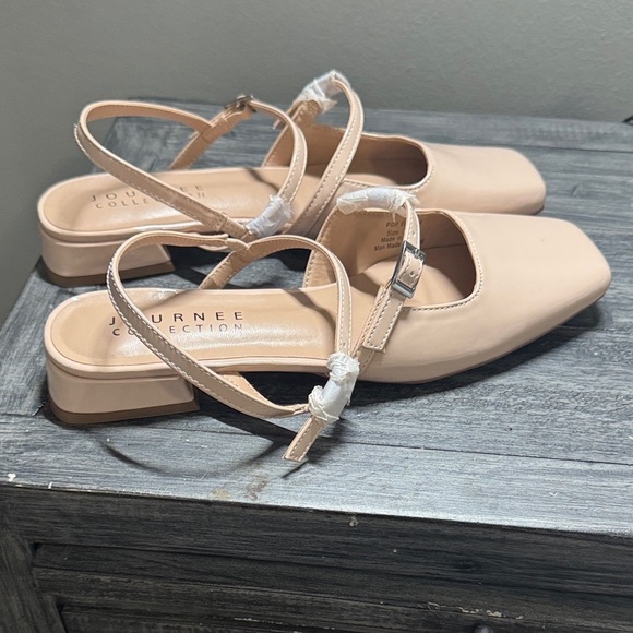 Journee Collection Shoes - Journee Collection Women's Tan Flats with Straps